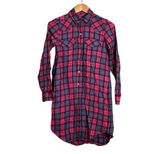 Gap western plaid belted shirt dress. Size small